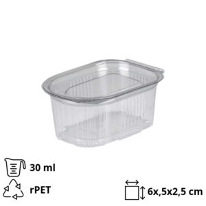 Posodica za omako s pokrovom rPET 30 ml prozorna [500 kos/pak]