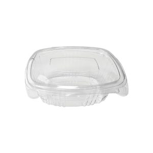 Posoda z ravnim pokrovom rPET 375 ml prozorna [100 kos/pak]