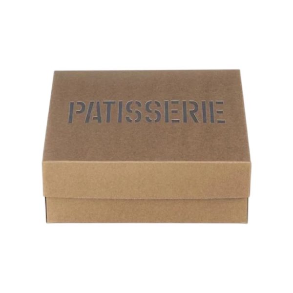 Škatla s pokrovom za sladice 21.8×21.6×8 cm KRAFT PATISSERIE [3 kos/pak]