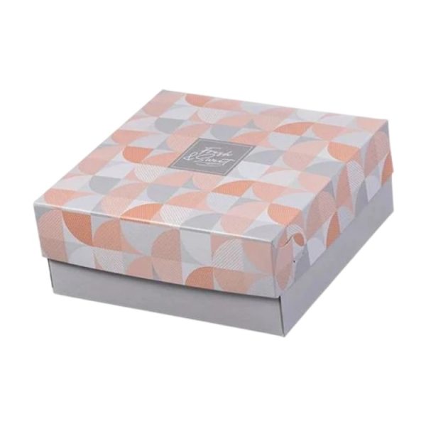 Škatla s pokrovom za sladice 19x19x8 cm SWEET & FRESH [29 kos/pak]