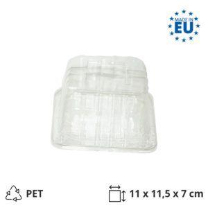 Posodica s pokrovom PET 110x115x70 mm prozorna [100 kos/pak]