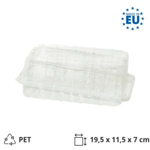 Posodica PET 115х195х70 mm prozorna s pokrovom [50 kos/pak]