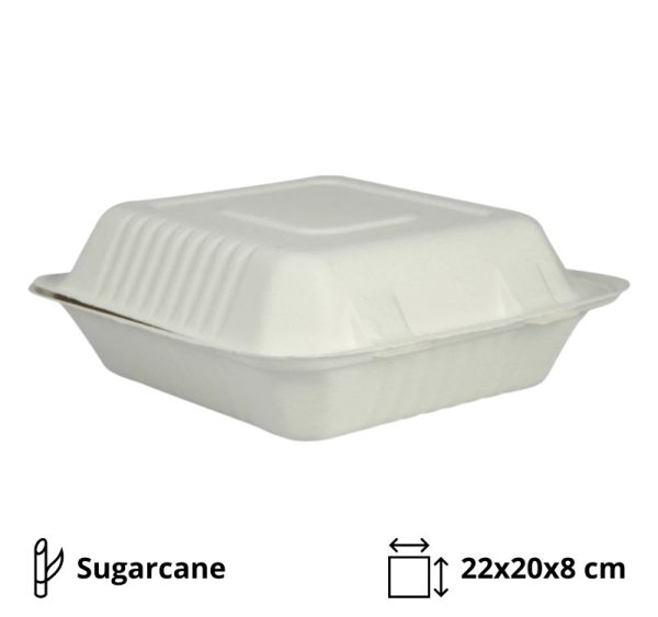 Embalaža BIO 22х20х8 cm sladkorni trs [200 kos/pak]