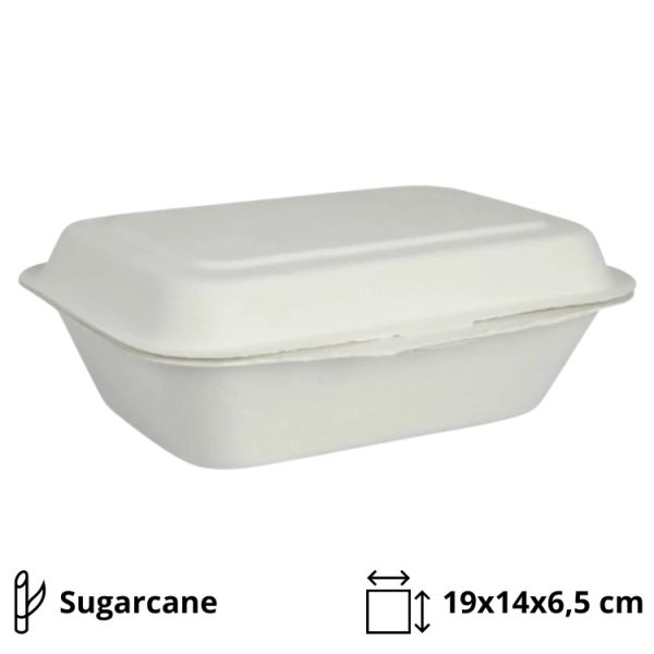 Embalaža BIO 19х14х6,5 cm, sladkorni trs [50 kos/pak]