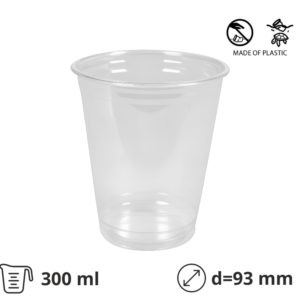 Kozarec rPet 350 ml prozoren d=93mm [50 kos/pak]