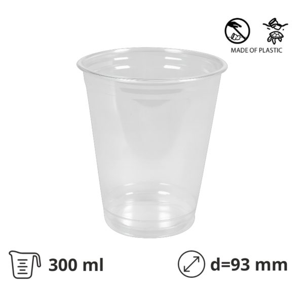 Kozarec rPet 350 ml prozoren d=93mm 50 kos