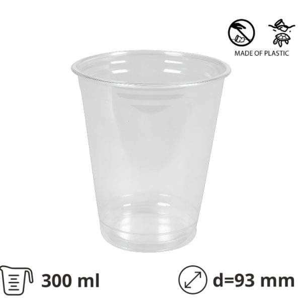 Kozarec rPet 350 ml prozoren d=93mm 50 kos