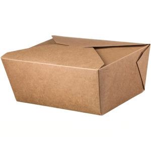 Papirnata škatla pravokotna 19,5х14х6,3 сm 2000 ml kraft (50 kos/pak)