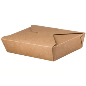 Papirnata škatla pravokotna 19,5х14х4,8 сm 1500 ml kraft (50 kos/pak)