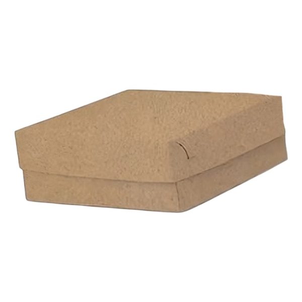 Škatla s pokrovom za sladice 22×21,5×8 cm KRAFT (notranja metalizirana  PET) [18 kos/pak]