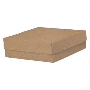 Škatla s pokrovom za sladice 25x25x8 cm KRAFT (notranja metalizirana  Pet) [14 kos/pak]