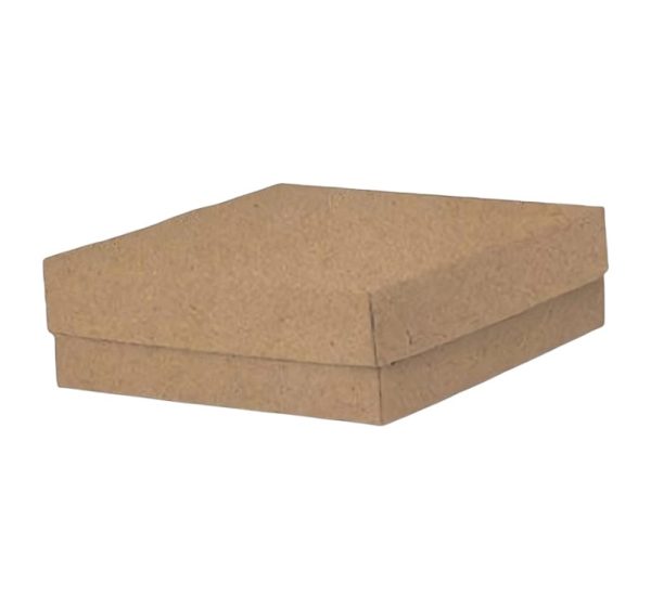 Škatla s pokrovom za sladice 25x25x8 cm KRAFT (notranja metalizirana  Pet) [14 kos/pak]