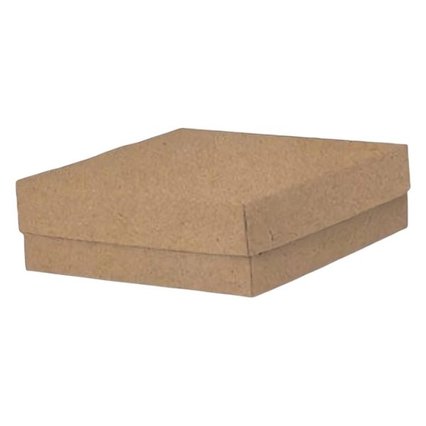 Škatla s pokrovom za sladice 25x25x8 cm KRAFT (notranja metalizirana  Pet) [14 kos/pak]