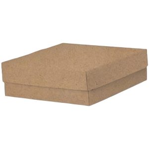 Škatla s pokrovom za sladice 30x30x10 cm KRAFT (notranja metalizirana  Pet) [7 kos/pak]