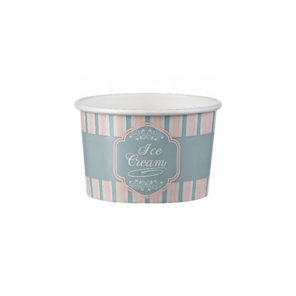 Lončki za sladoled 120 ml (4oz) ICE CREAM design d=7,7cm, h=4,8cm [50 kos/pak]