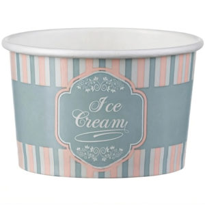 Lončki za sladoled 120 ml (4oz) ICE CREAM design d=7,7cm, h=4,3cm (50 kos/pak)