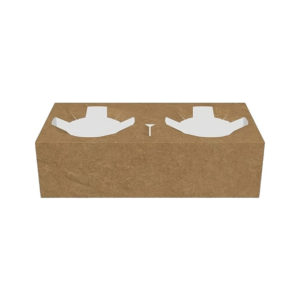 Držalo za 2 kozarca 19x10x4.5 cm kraft 50 kos