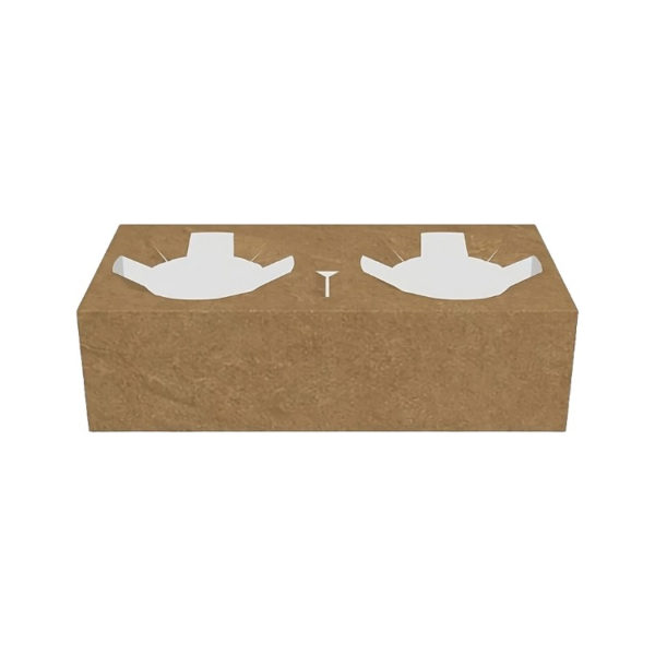 Držalo za 2 kozarca 19x10x4.5 cm kraft 50 kos