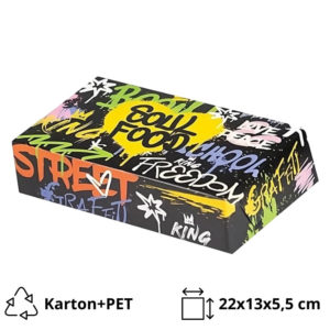 Papirnata embalaža Club Sandwich Boх 22х13х5,5cm (inner metalised Pet) Soul [145 kos/pak]