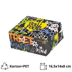 Papirnata posoda Soul Food 165x140x80 mm (notranja metalizirana PET) [122 kos/pak]