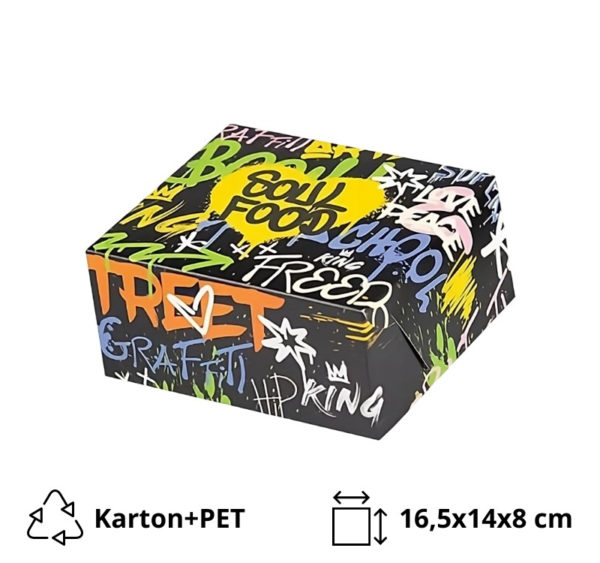 Papirnata posoda Soul Food 165x140x80 mm (notranja metalizirana PET) [122 kos/pak]