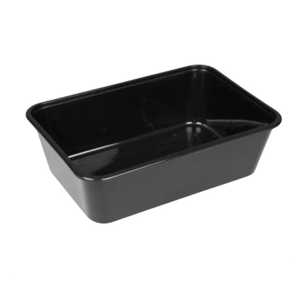 Posodica PP 750 ml 170x115x55 mm črna, brez pokrova [50 kos/pak]