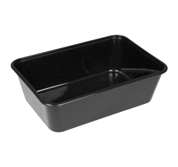 Posodica PP 1000 ml 170x115x75 mm črna [50 kos/pak]