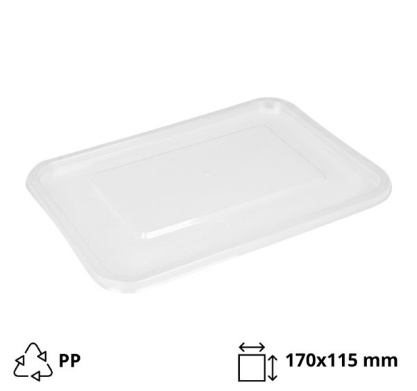 Pokrov PP 170×115 mm prozoren (500,650,750,1000ml) [50 kos/pak]
