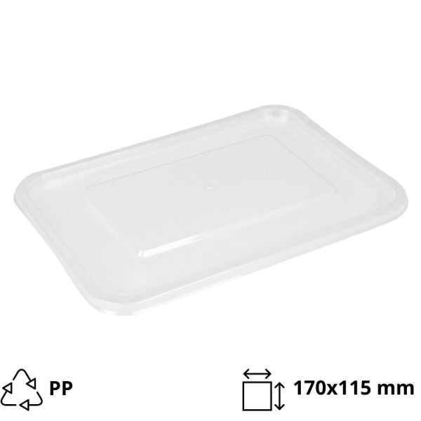 Pokrov PP 170×115 mm prozoren (500,650,750,1000ml) [50 kos/pak]