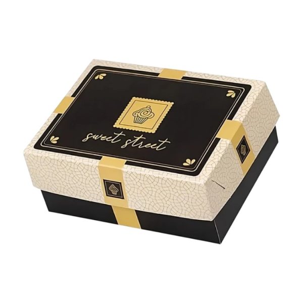 Škatla s pokrovom za sladice 19×14.5×8 cm Sweet Street [11 kos/pak]
