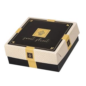 Škatla s pokrovom za sladice 19x19x8 cm Sweet Street [15 kos/pak]