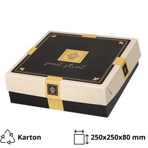 Škatla s pokrovom za sladice 25x25x8 cm Sweet Street [3 kos/pak]
