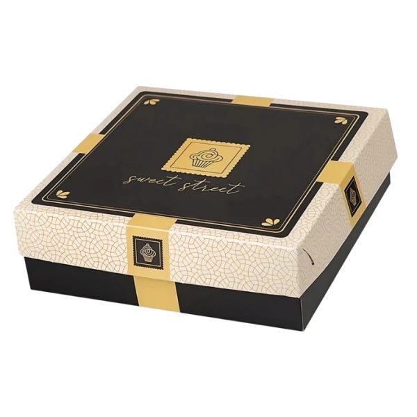 Škatla s pokrovom za sladice 25x25x8 cm Sweet Street [3 kos/pak]