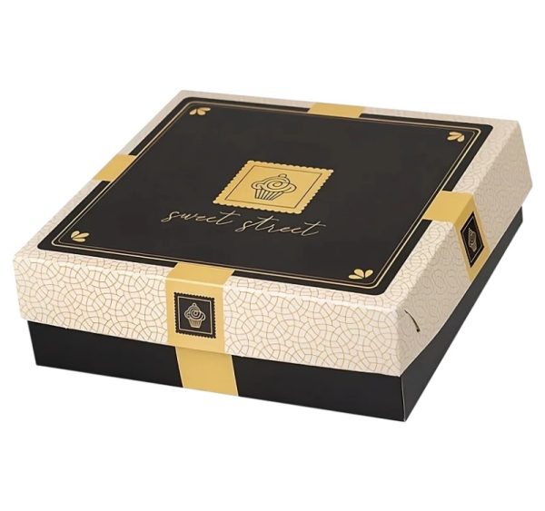 Škatla s pokrovom za sladice 35x35x10 cm Sweet Street [11 kos/pak]