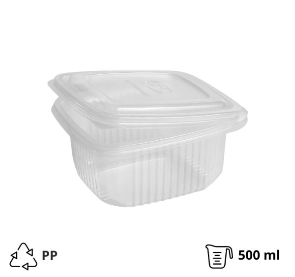 Posodica s pokrovom РР 500 ml 134х120х65 mm prozorna [50 kos/pak]