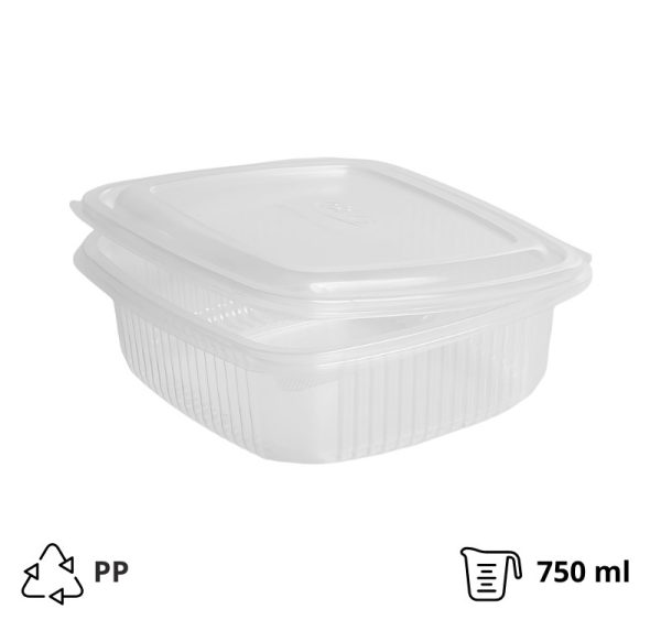 Posodica s pokrovom РР 750 ml 170х163х55 mm prozorna [50 kos/pak]