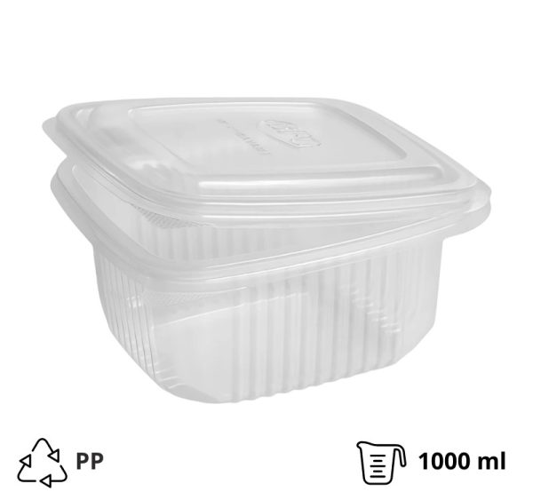 Posodica s pokrovom РР 1000 ml 170х163x70mm prozorna [50 kos/pak]