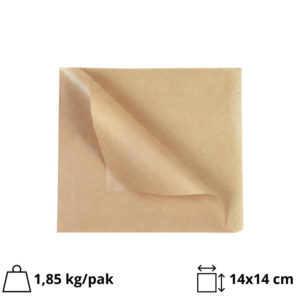 Vrečka za hamburger 140×140 mm kraft 1000 kos/pak