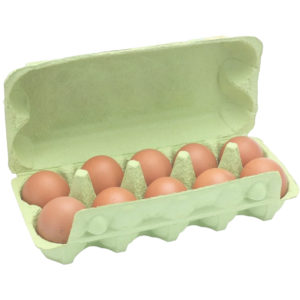 Embalaža za 10 jajc celulozni karton zelen (140 kos/pak)