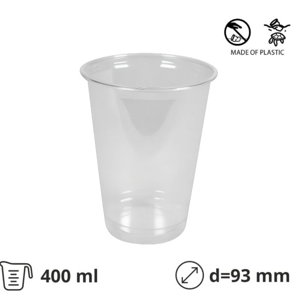 Kozarec rPet 400 ml prozoren d=93mm 50 kos