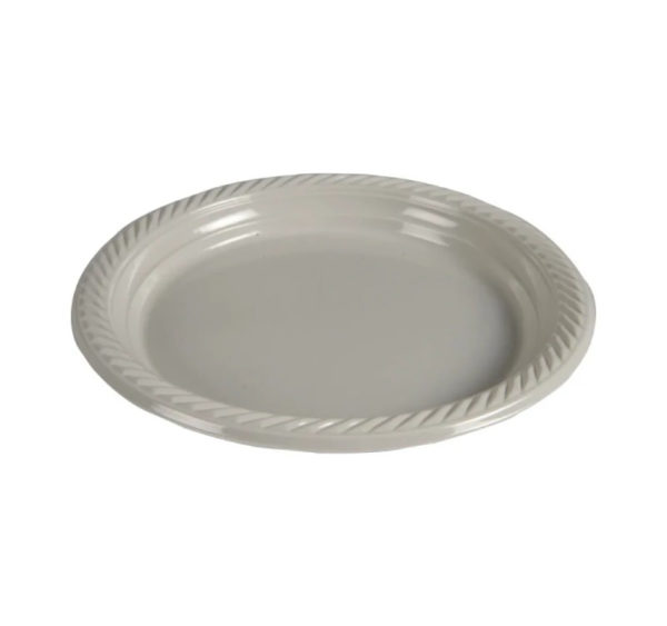 Krožnik PP d=230 mm svetlo siva [100 kos/pak]