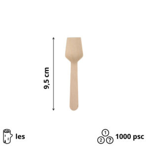 Žlica-mini 9.5 cm leseni 1000 kos