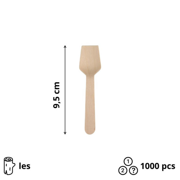 Žlica-mini 9.5 cm leseni 1000 kos
