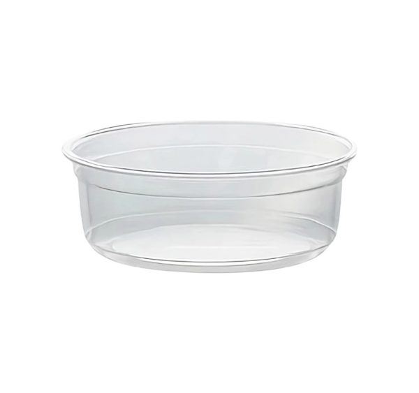 Posodica PET 250ml DELI d=117mm, h=45mm prozorna, brez pokrova [50 kos/pak]
