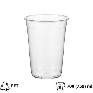 Posodica 700 (750) ml DELI d=117mm, h=108mm prozorna, brez pokrova [50 kos/pak]