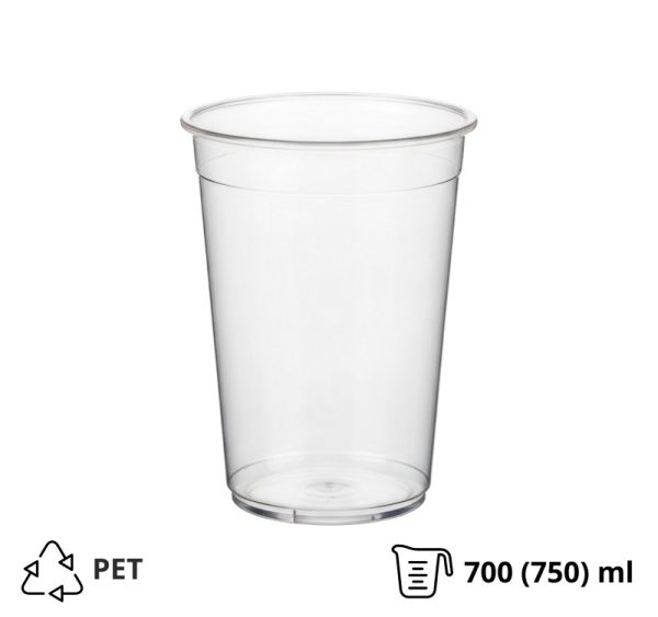 Posodica 700 (750) ml DELI d=117mm, h=108mm prozorna, brez pokrova [50 kos/pak]