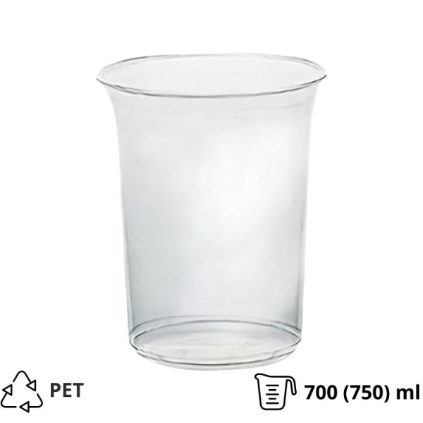 Posodica 700 (750) ml DELI d=117mm, h=108mm prozorna, brez pokrova [50 kos/pak]
