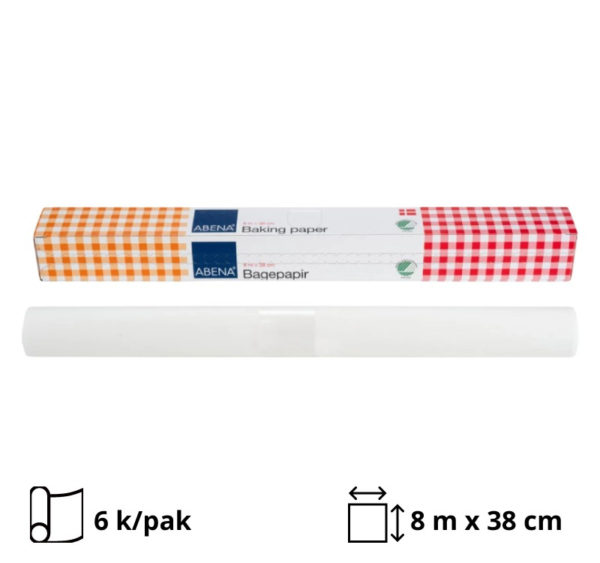 Papir za peko  8 m x 38cm bela [6 kos/pak]