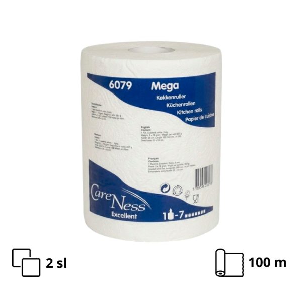 Papirnate brisače 2sl 100 m Multi brisače Premium, bele