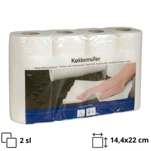 Brisače papirnate 2sl 4 rol Kuhinjske brisače, bele